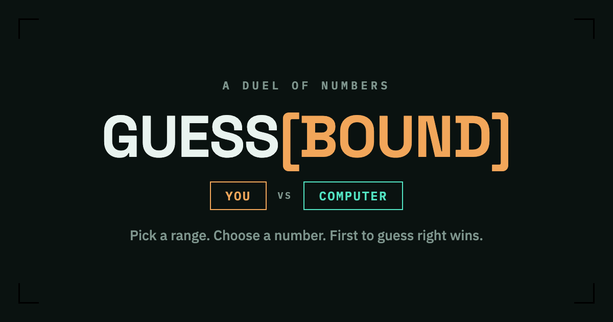 GuessBound — A Duel of Numbers — official preview image
